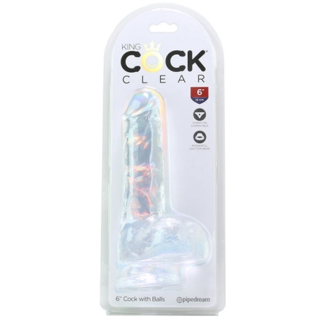 Фаллос King Cock Clear 6", Pipedream