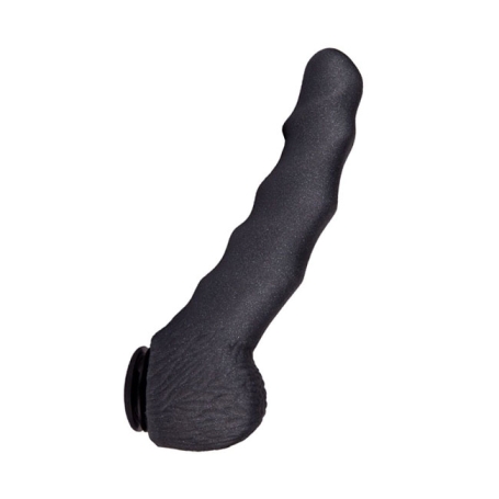 Фаллос-насадка Lovething Black Bent 2
